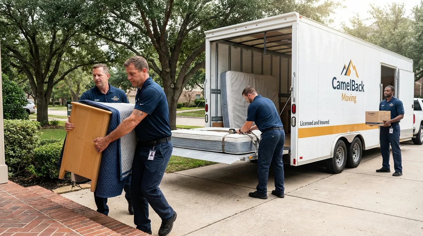 Crew loading residential truck for cross-state move from Mount Olivet, KY
