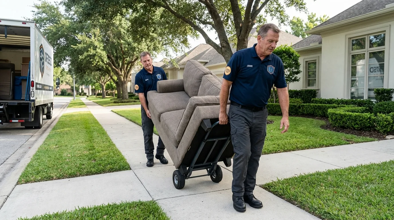 Local residential moving crew loading furniture in Mount Olivet, KY